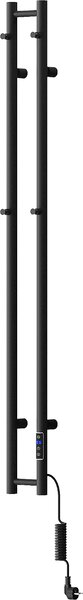 Mexen Pino, elektrické topné těleso s věšáky na ručníky 1405x137 mm, 150 W, černá, W301-1405-137-00-70