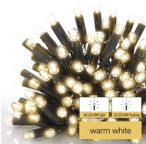 D2CW03 Vánoční Profi LED spojovací řetěz problikávající – rampouchy, 3 m, venkovní, teplá bílá