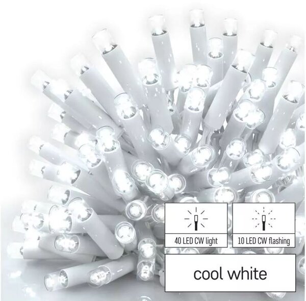 D2CC04 Vánoční Profi LED spojovací řetěz blikající bílý – rampouchy, 3 m, venkovní, studená bílá