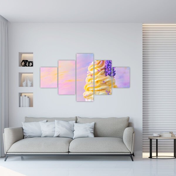Obraz - Zmrzlina s levandulí (125x70 cm)