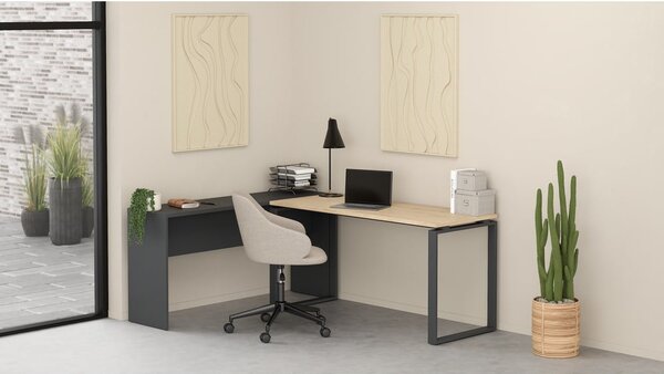 Pracovní stůl s deskou v dubovém dekoru 60x150 cm Sign – Tvilum