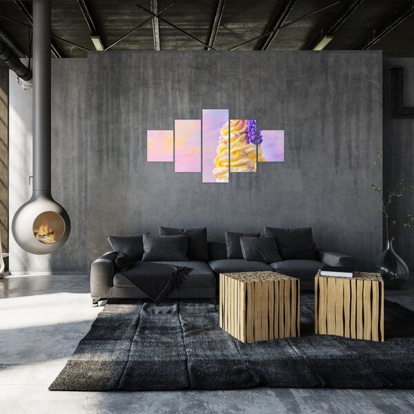 Obraz - Zmrzlina s levandulí (125x70 cm)