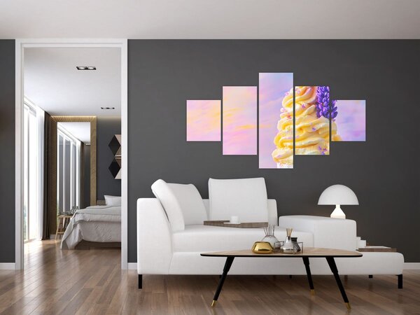 Obraz - Zmrzlina s levandulí (125x70 cm)