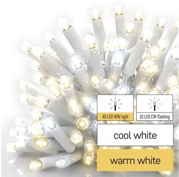 D2CN02 Váoční Profi LED spojovací řetěz blikající bílý – rampouchy, 3 m, venkovní, teplá/studená bílá