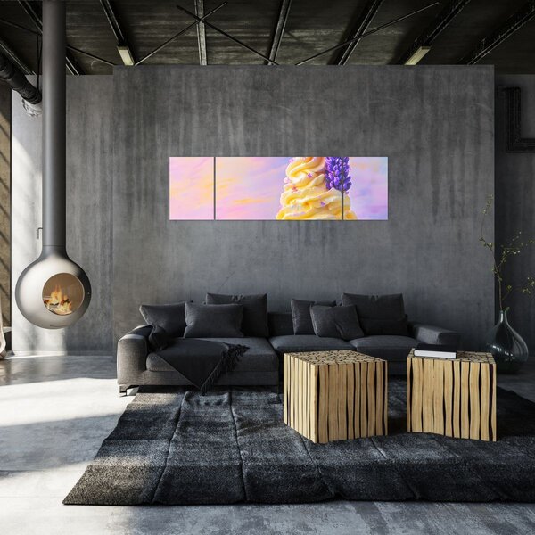 Obraz - Zmrzlina s levandulí (170x50 cm)
