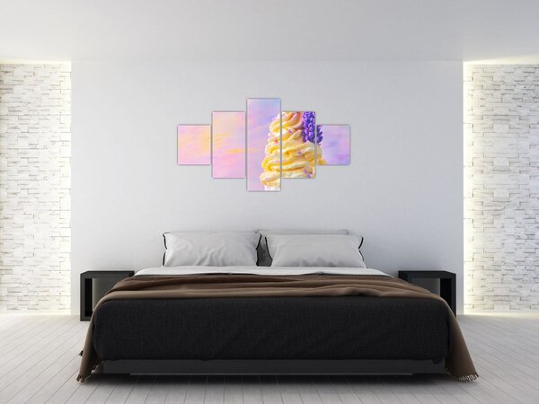 Obraz - Zmrzlina s levandulí (125x70 cm)