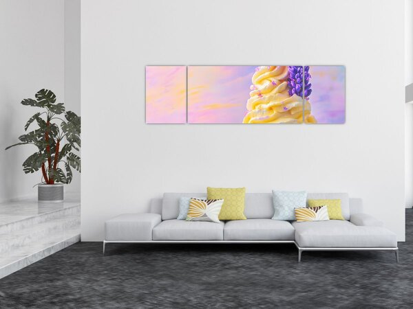 Obraz - Zmrzlina s levandulí (170x50 cm)