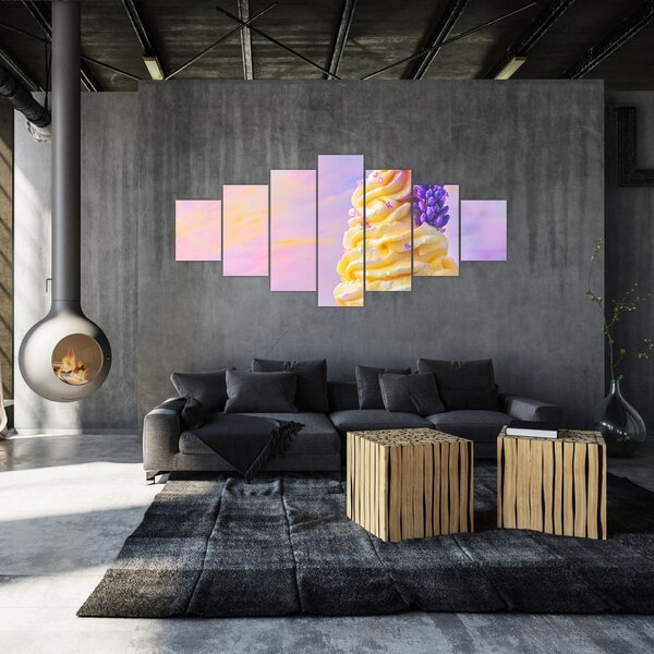 Obraz - Zmrzlina s levandulí (210x100 cm)
