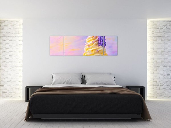 Obraz - Zmrzlina s levandulí (170x50 cm)