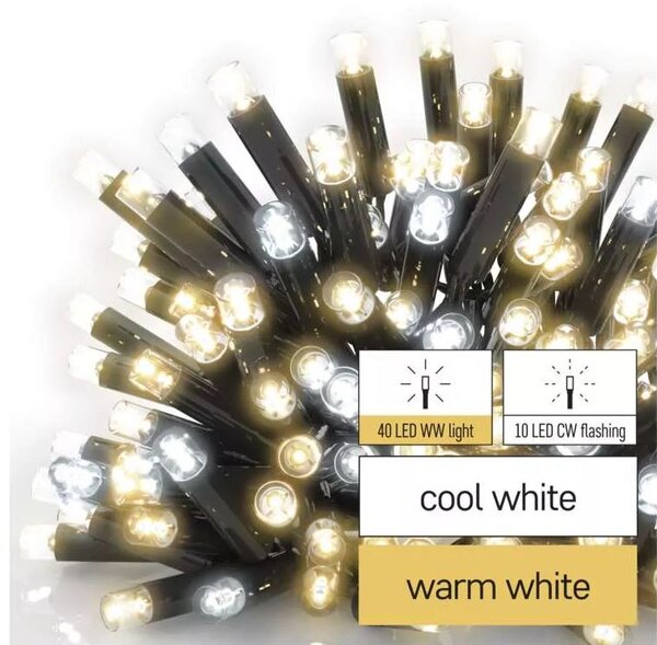 D2CN01 Vánoční Profi LED spojovací řetěz problikávající – rampouchy, 3 m, venkovní, teplá/studená bílá