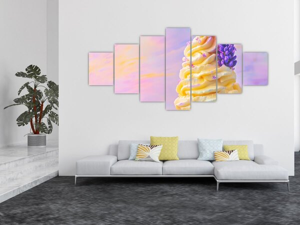 Obraz - Zmrzlina s levandulí (210x100 cm)