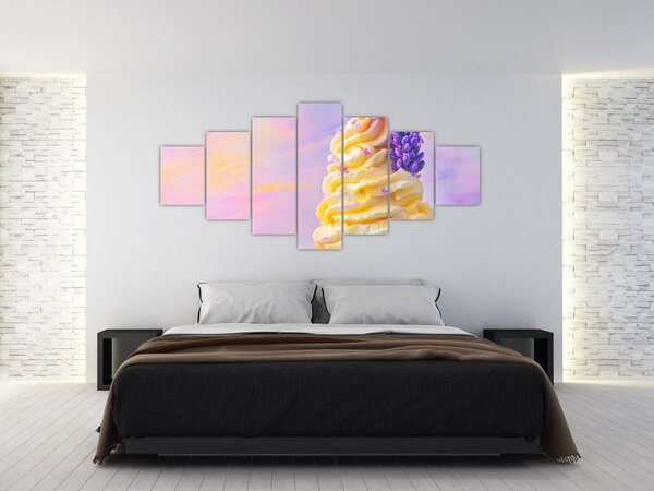 Obraz - Zmrzlina s levandulí (210x100 cm)