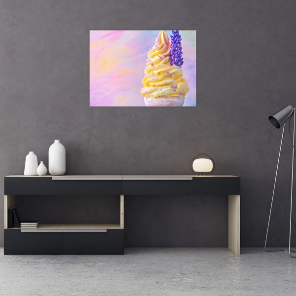 Obraz - Zmrzlina s levandulí (70x50 cm)