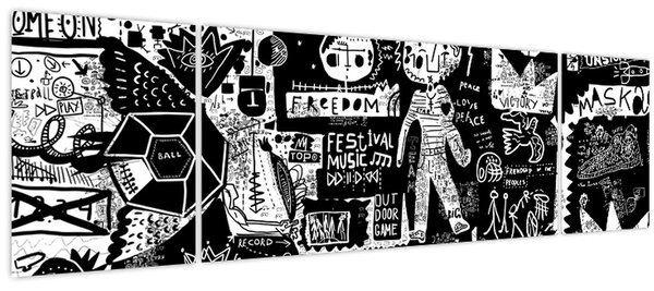 Obraz - Graffiti (170x50 cm)