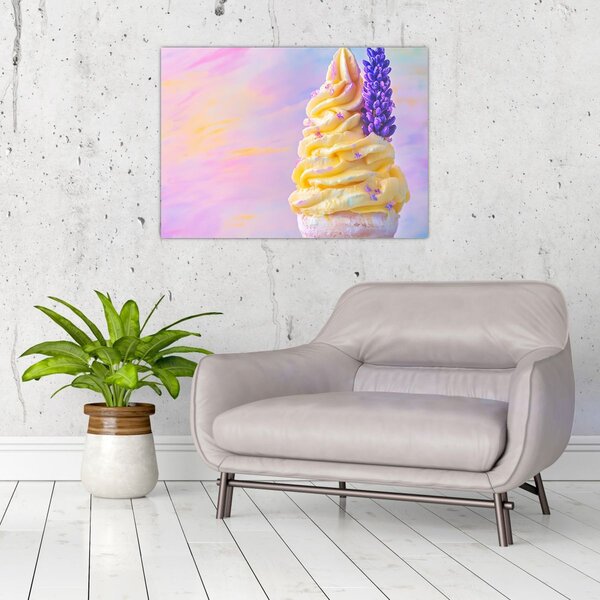 Obraz - Zmrzlina s levandulí (70x50 cm)