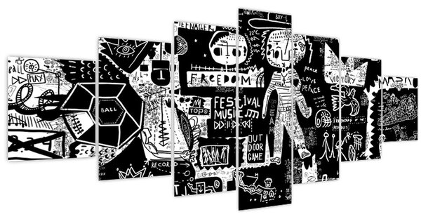 Obraz - Graffiti (210x100 cm)