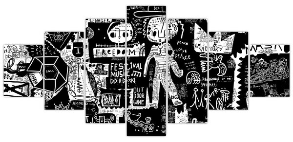 Obraz - Graffiti (210x100 cm)