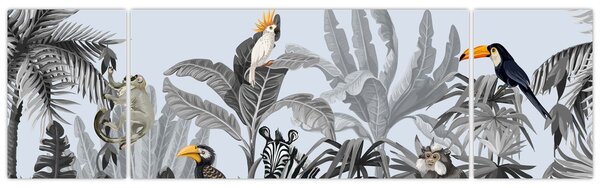 Obraz - Ilustrovaná džungle (170x50 cm)