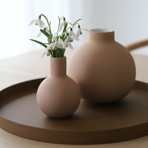 Kovový dekorativní tác Circle Coconut 30 cm
