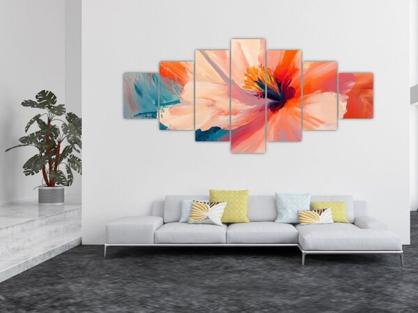 Obraz - Malovaný květ (210x100 cm)
