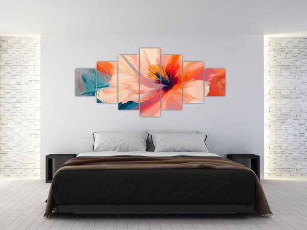 Obraz - Malovaný květ (210x100 cm)