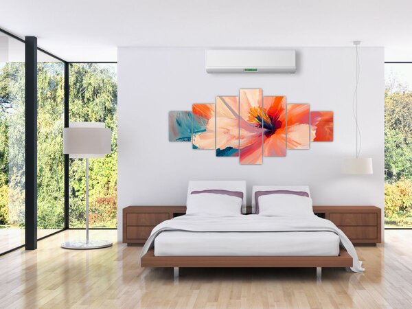 Obraz - Malovaný květ (210x100 cm)
