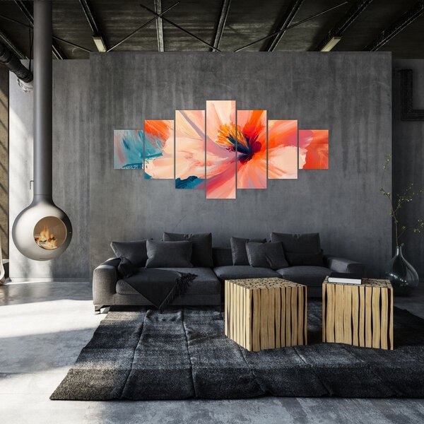 Obraz - Malovaný květ (210x100 cm)