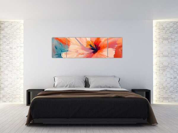 Obraz - Malovaný květ (170x50 cm)