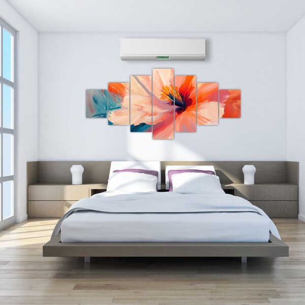 Obraz - Malovaný květ (210x100 cm)