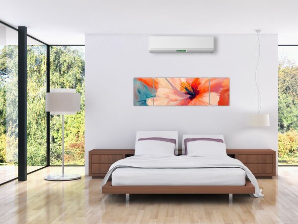 Obraz - Malovaný květ (170x50 cm)