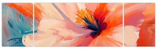 Obraz - Malovaný květ (170x50 cm)