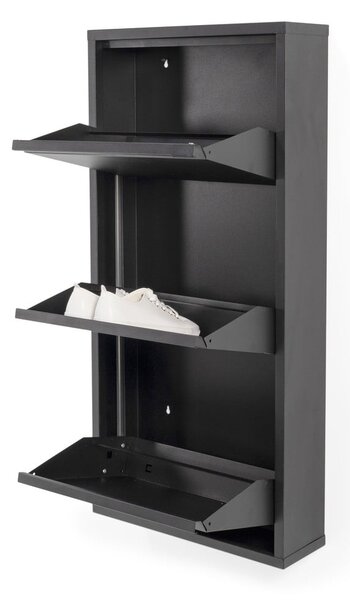 Černý kovový výklopný botník 50x103x15 cm Billy – Spinder Design
