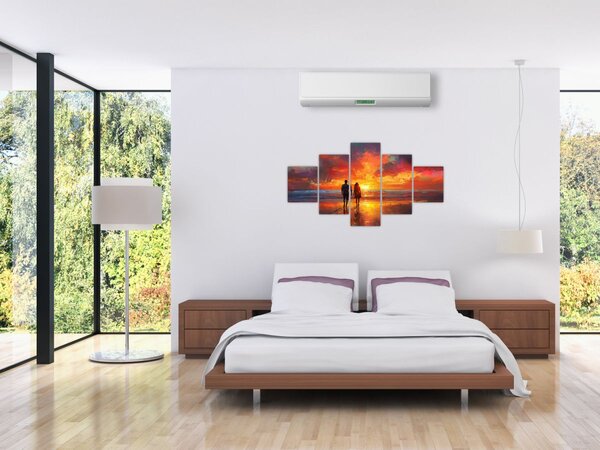 Obraz - Procházka na pláži (125x70 cm)