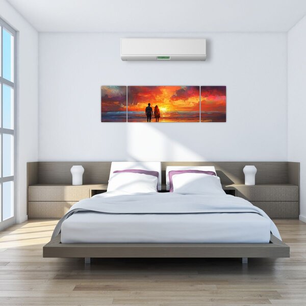 Obraz - Procházka na pláži (170x50 cm)