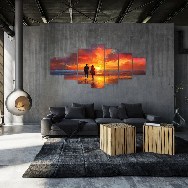 Obraz - Procházka na pláži (210x100 cm)