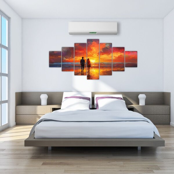 Obraz - Procházka na pláži (210x100 cm)