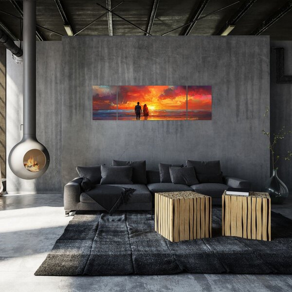 Obraz - Procházka na pláži (170x50 cm)