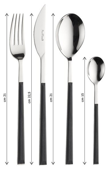 PINTINOX Sada 24 ks příborů Sushi Queen Ebony Pintinox