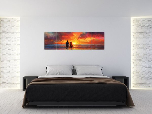 Obraz - Procházka na pláži (170x50 cm)