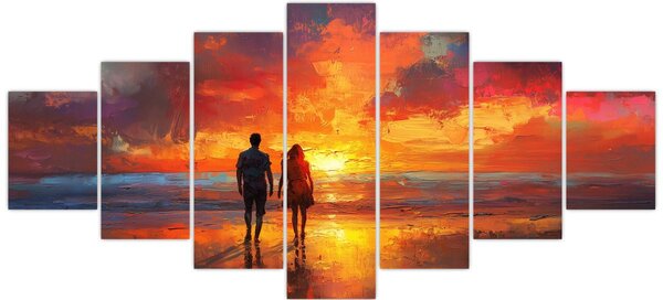 Obraz - Procházka na pláži (210x100 cm)