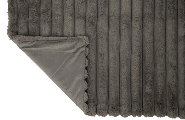 Šedý látkový pléd J-Line Duroy 180 x 130 cm