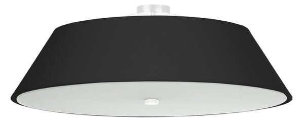 Černé stropní svítidlo s textilním stínidlem ø 70 cm Hektor – Nice Lamps
