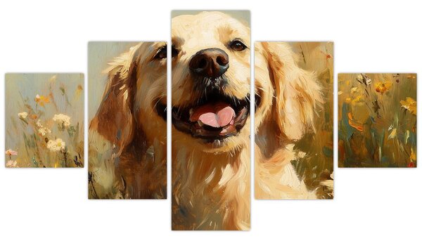 Obraz - Šťastný psík (125x70 cm)