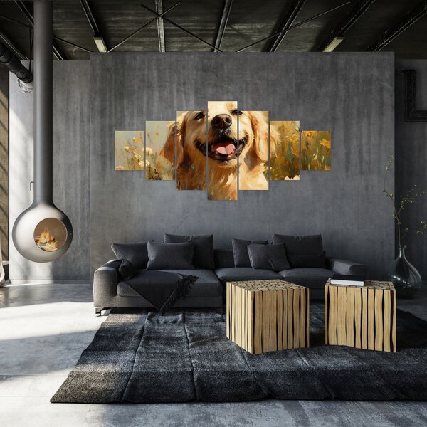 Obraz - Šťastný psík (210x100 cm)