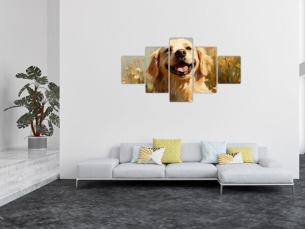 Obraz - Šťastný psík (125x70 cm)
