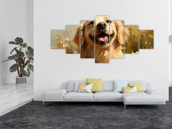 Obraz - Šťastný psík (210x100 cm)