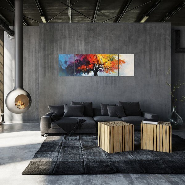 Obraz - Pestrobarevný strom (170x50 cm)