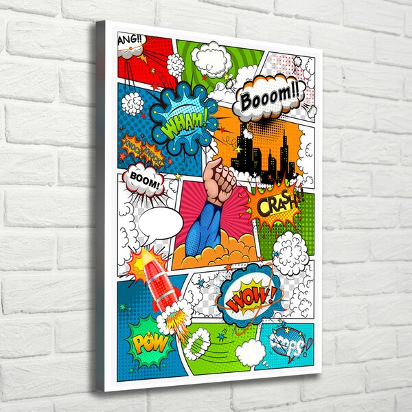 Vertikální Moderní fotoobraz canvas na rámu Komix ocv-111159262