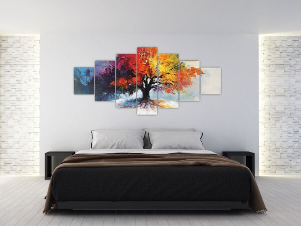 Obraz - Pestrobarevný strom (210x100 cm)