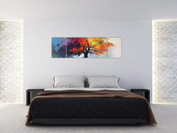 Obraz - Pestrobarevný strom (170x50 cm)